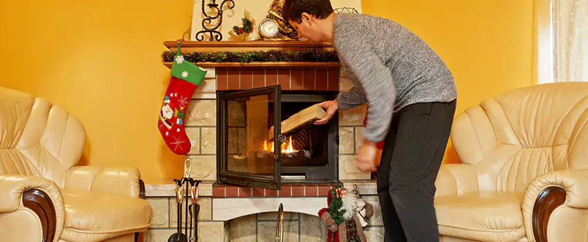 Rusted Metal Fireplace Restoration in Elmhurst, Illinois